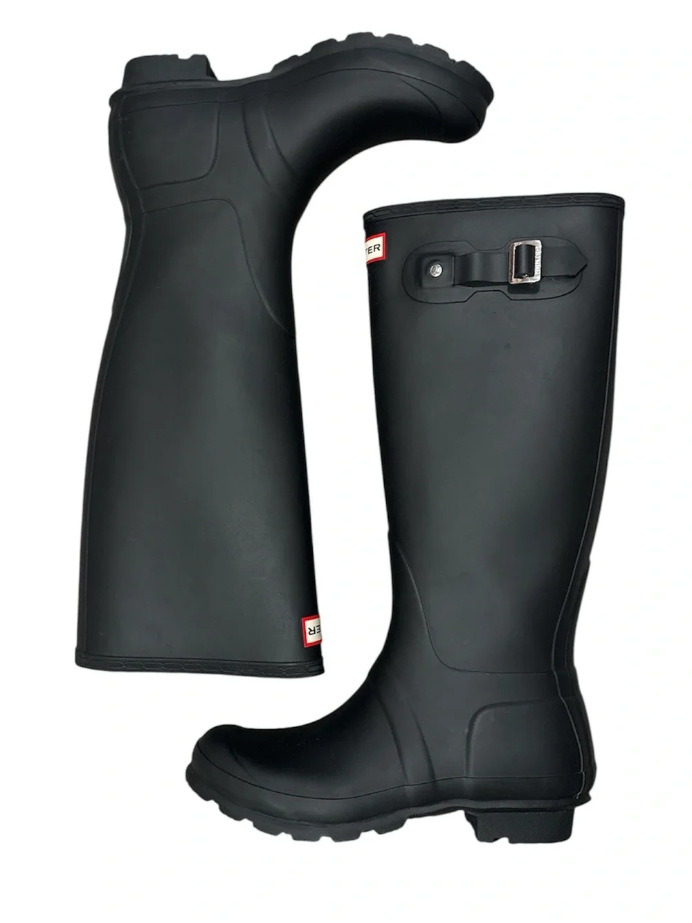 Black tall hunter rain boots - size 7